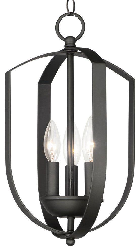 Maxim 10033 Provident 3 Light 10"W Taper Candle Mini Pendant - Black
