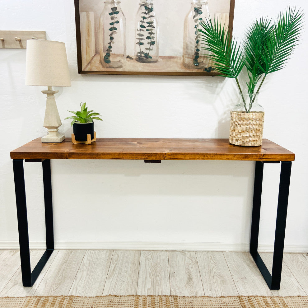Barn Walls Bedroom Console Table Accent Table, Handcrafted, Foxy Brown, 48" Length