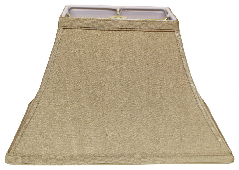 14" Pale Brown Rectangle Bell No Slub Lampshade