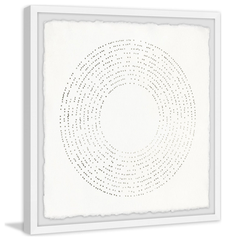 "Fading Dots" Framed Painting Print, 18x18