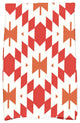 Patna Geometric Print Hand Towel, Orange