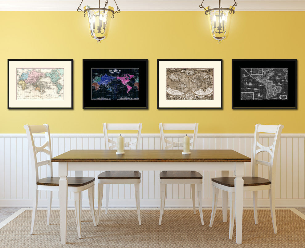 World Vintage Antique Map Wall Art, 16"x21"