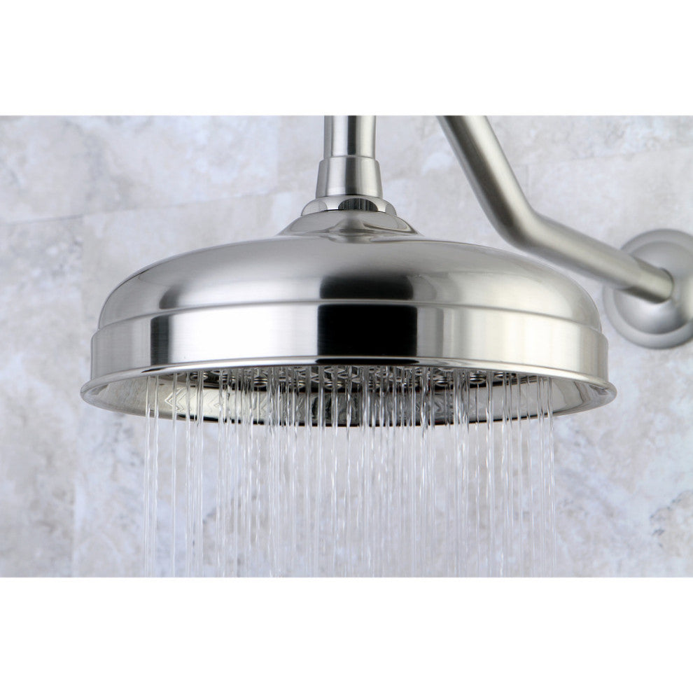 Kingston Brass 8" Raindrop Showerhead With 91 Water Channels, Brushed Nickel