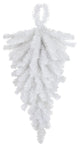 30" Snow White Artificial Teardrop Christmas Swag Unlit