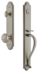 Arc 1-Piece Dummy Handleset, S Grip and Windsor Knob, Satin Nickel, 848778