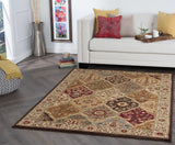 Cambridge Traditional Abstract Multi-Color Rectangle Area Rug, 9'x12.6'