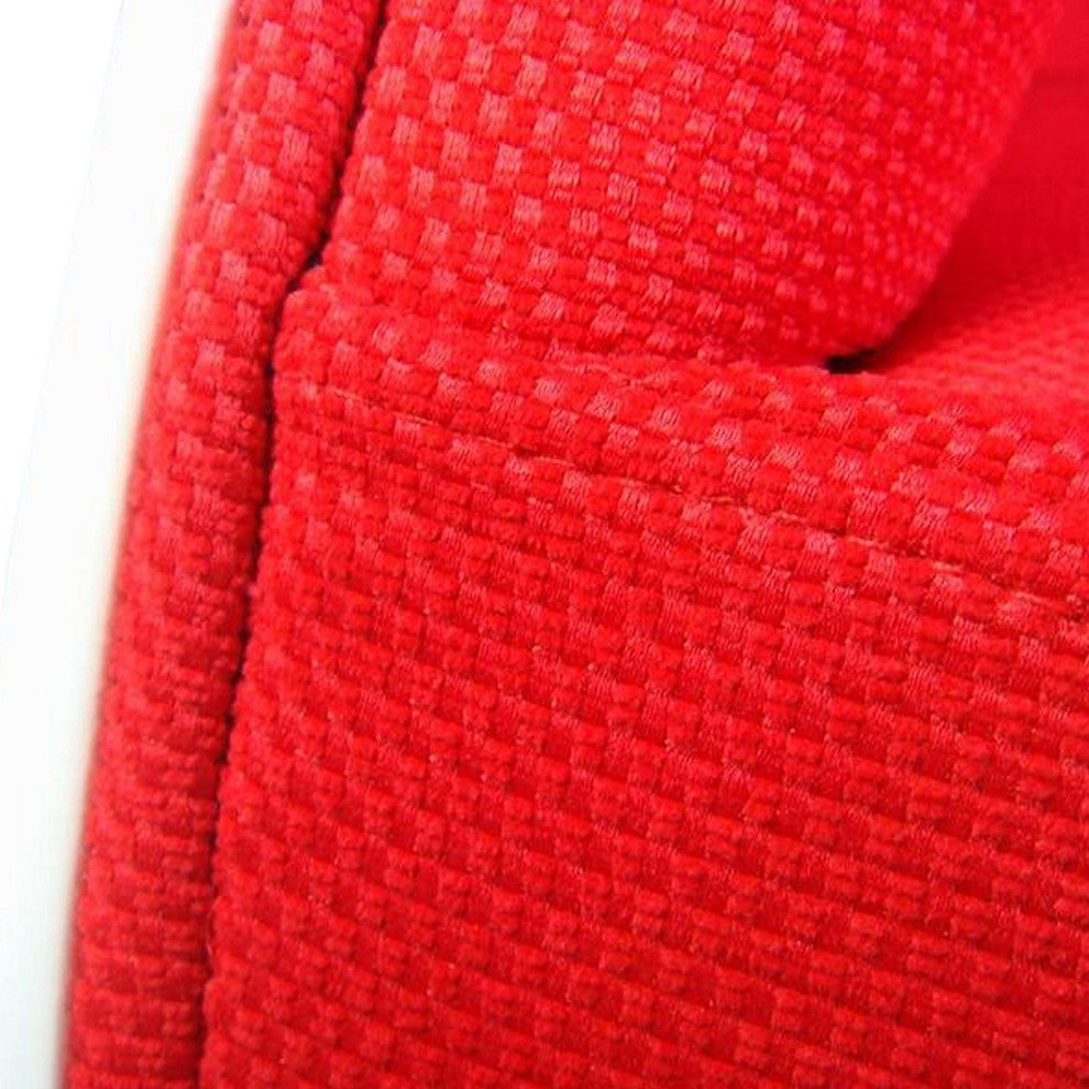Modern Contemporary Living Room Lounge Chair and Ottoman Red