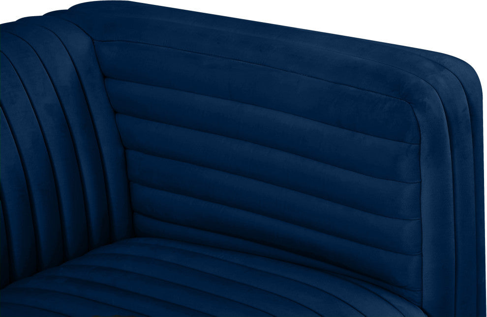 Ravish Velvet Upholstered Chair, Navy, Chair