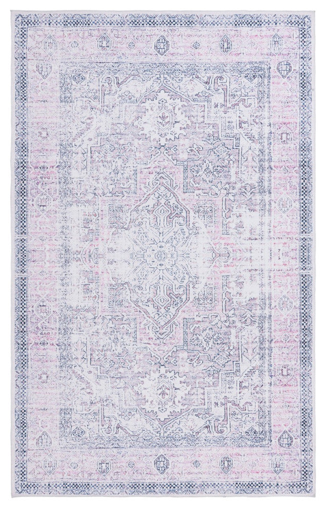 Safavieh Arizona Machine-Washable Collection ARZ223 Rug, Pink/Beige, 9'x12'