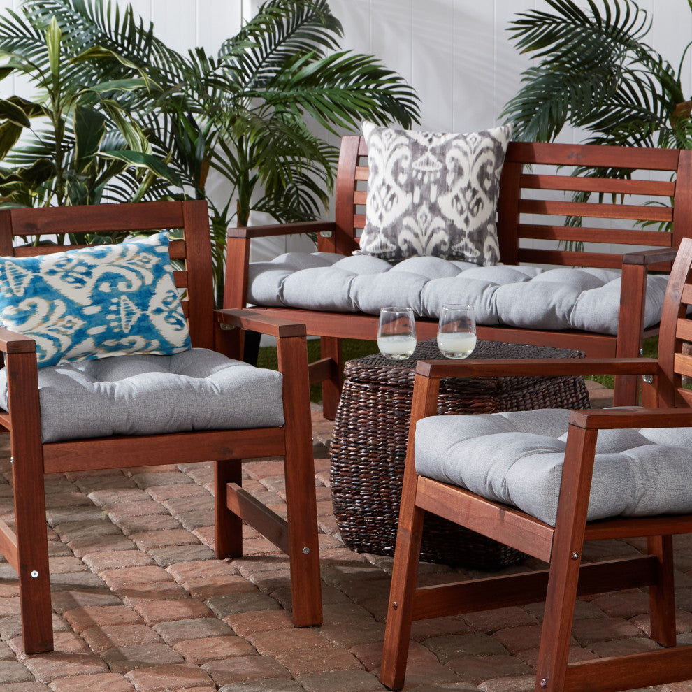 51-inch Outdoor Bench Cushion, Heather Gray