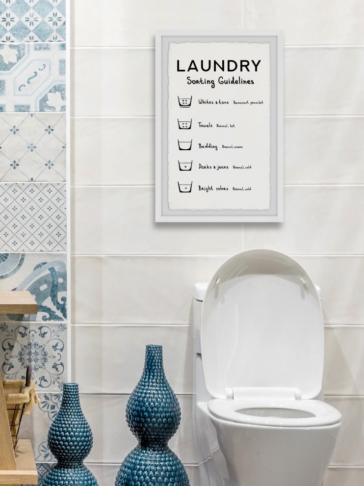 "Sorting Laundry" Framed Painting Print, 12x18