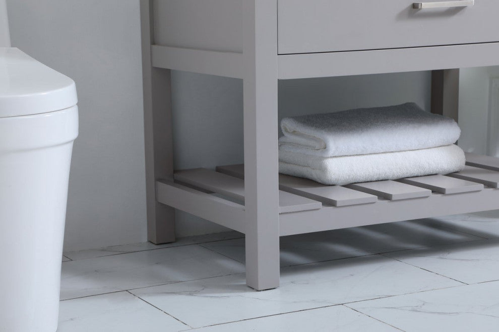 Home Living 22" Farmhouse Grey-Light Bathroom Vanity