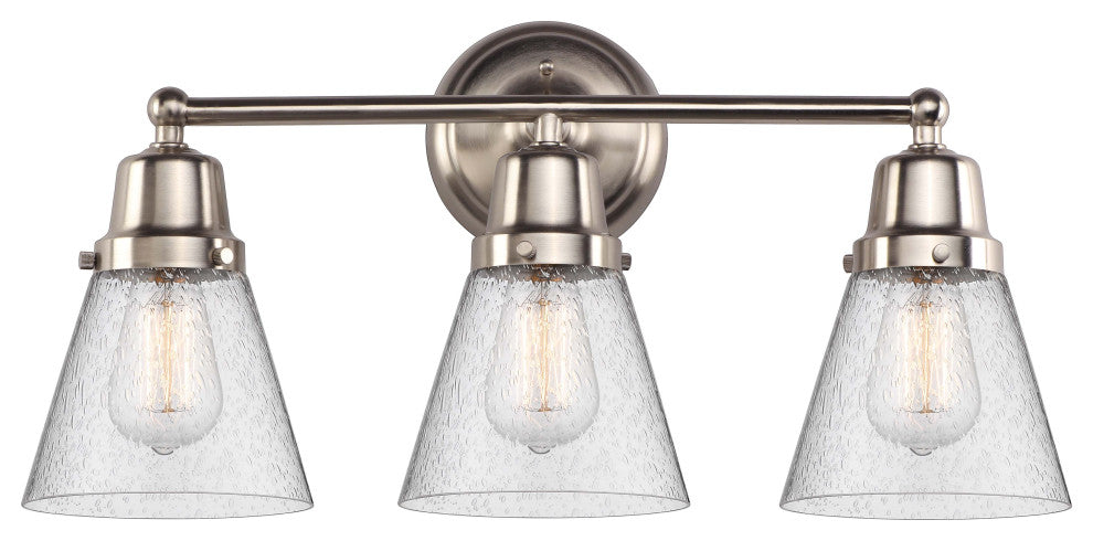 Innovations 623-3W-SN-G64 3-Light Bath Vanity Light, Brushed Satin Nickel