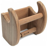 Traditional Solid Teak Magazine and Toilet Paper Holder