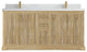 Alys Teak 72 Double Sink Bathroom Vanity Whitewashed 2" Empira Quartz
