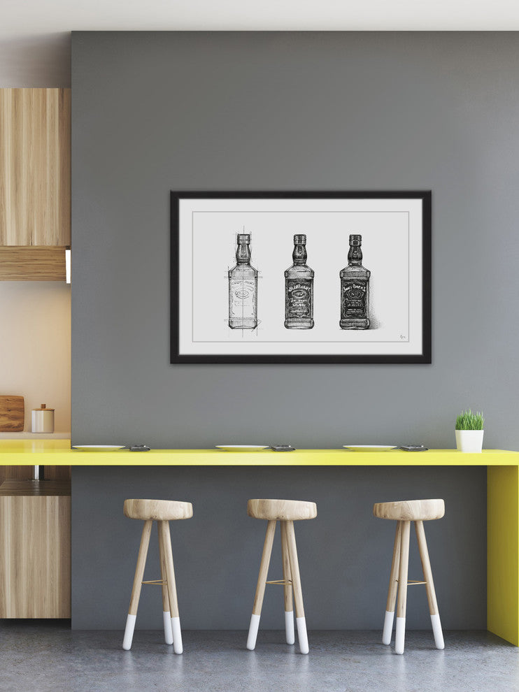 "Whiskey Patented" Framed Painting Print, 24"x16"