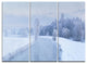 "Blue Frosty Winter Weather Panorama" Wall Art, 3 Panels, 36"x28"