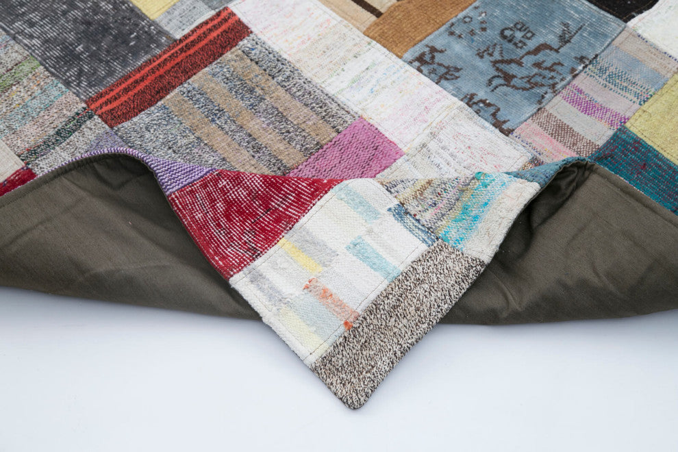 Rug N Carpet - Handmade Turkish 8' 1'' x 9' 11'' Tribal Patchwork Kilim Rug
