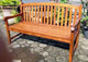 Teak Java Bench with Arc Top Back Support, Three Seater