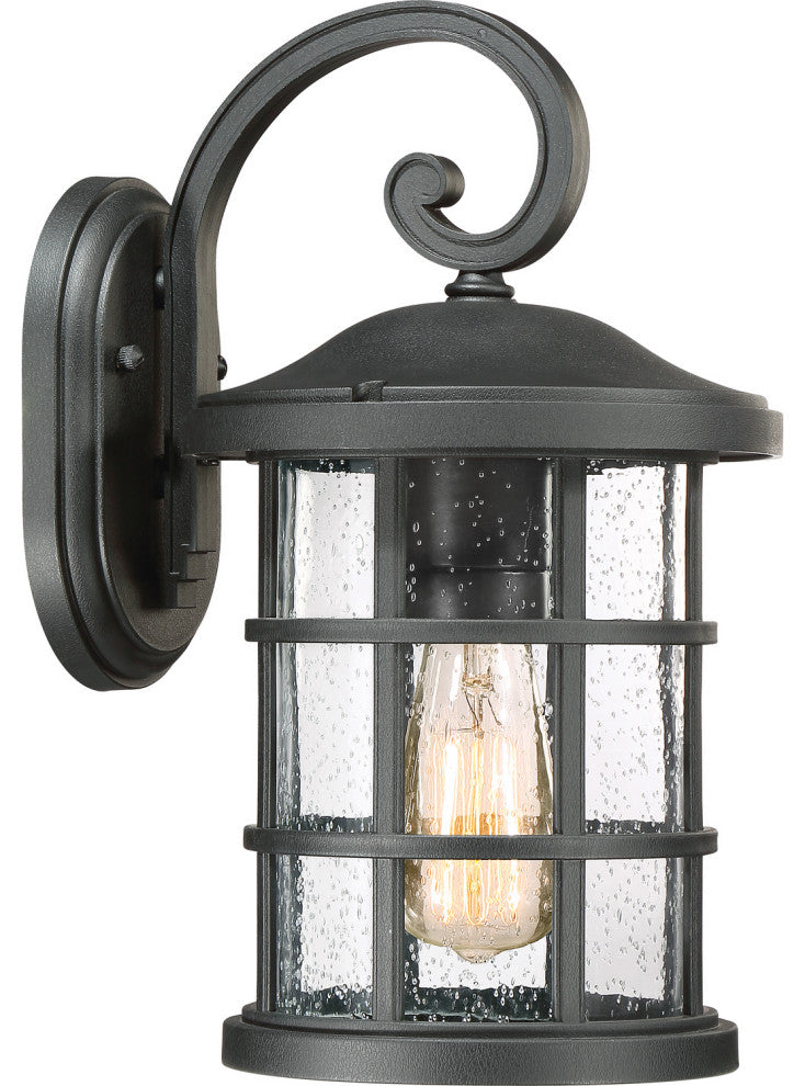 Crusade 1-Light Outdoor Lantern, Earth Black