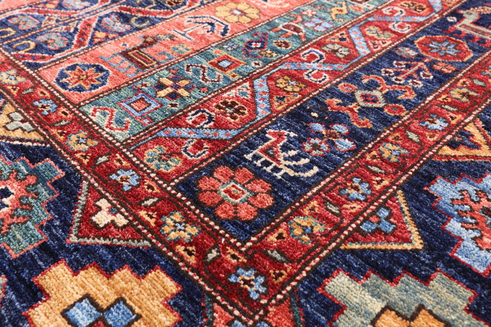4' 2" X 5' 10" Hand Knotted Persian Gabbeh Shall Rug Q5155