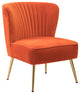 Velvet Accent Dining Chair, Orange