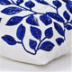 Blue Decorative Pillow Covers 12"x12" Silk, Wintry Blue Leaves