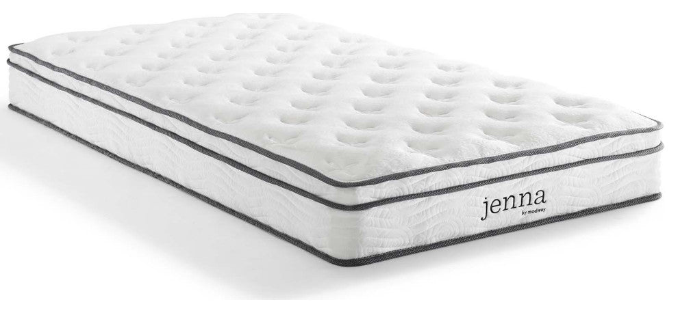 Jenna 8" Full Innerspring Mattress-White