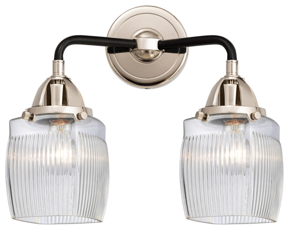 Innovations 288-2W-BPN-G302 2-Light Bath Vanity Light, Black Polished Nickel