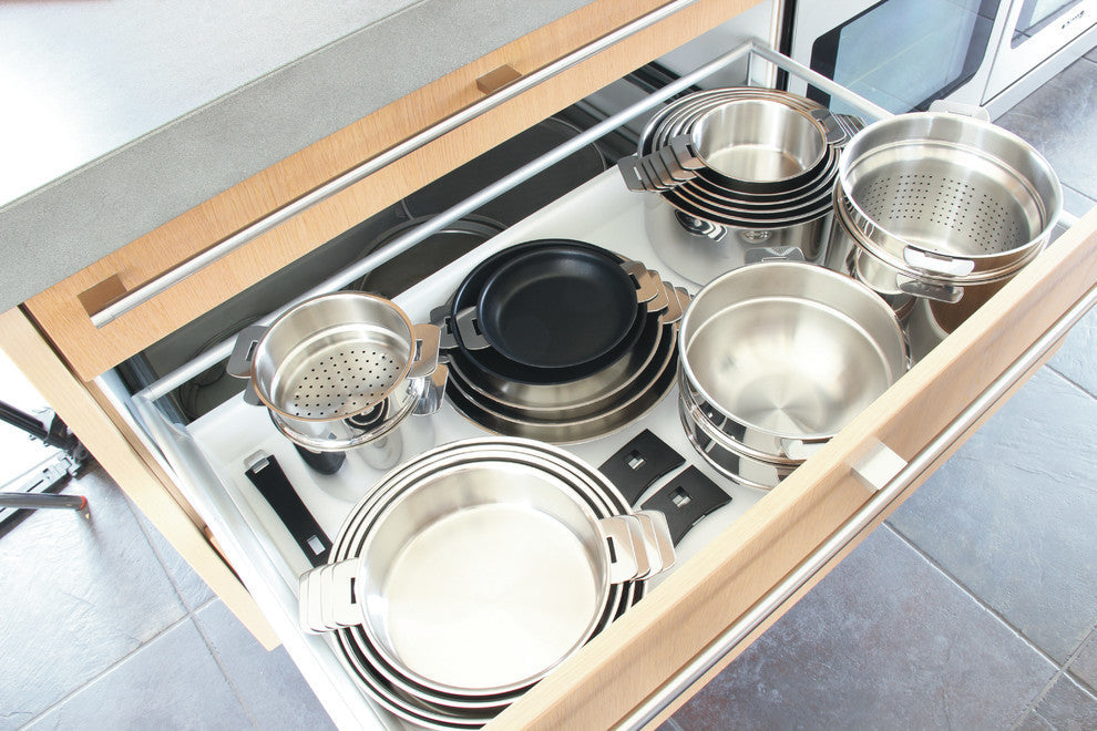 Cristel Mutine Cookware Handles, Black, Set of 3