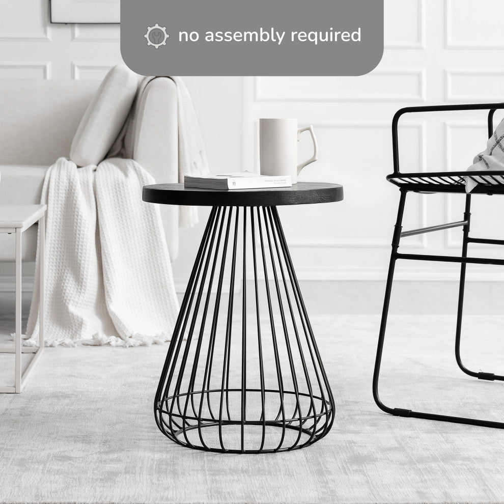 Melody Designer Cage Table, Black/Black