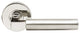 Aurora Lever, Half Passage, RH, Split Finish Polished/Satin Stainless Steel