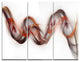 "Tangled Brown Silver Waves" Digital Metal Wall Art, 3 Panels, 36"x28"