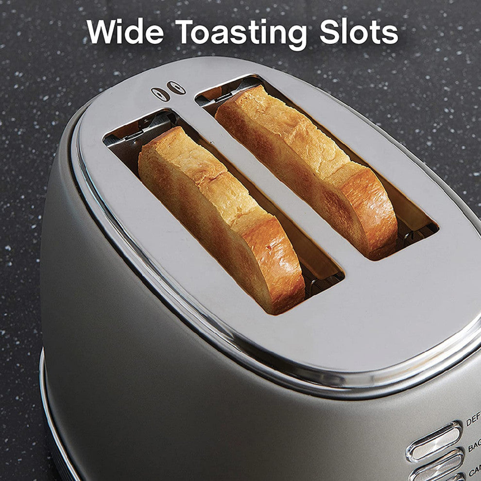 West Bend Toaster 2 Slice Retro-Styled Stainless Steel with 4 Functions and 6 S
