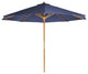 Teak Market Table Umbrella, Blue