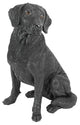 Black Labrador Retriever Dog Statue