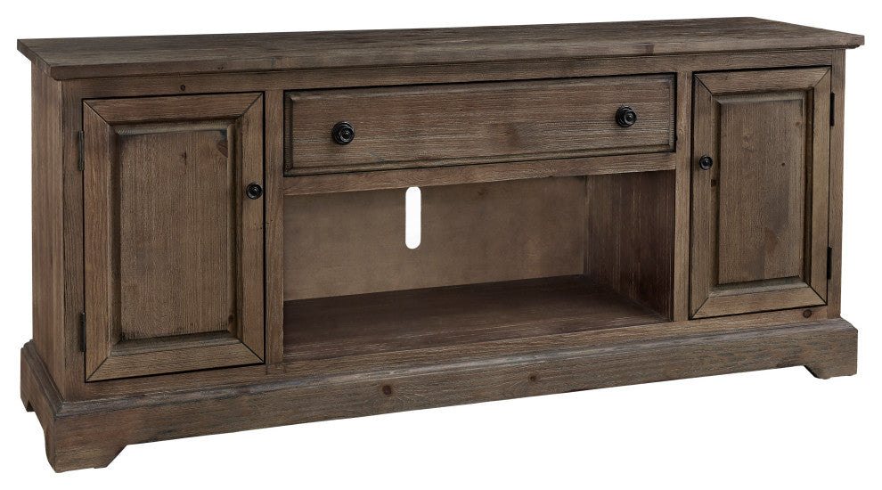 Wildfire 74" TV Entertainment Console in Caramel Brown