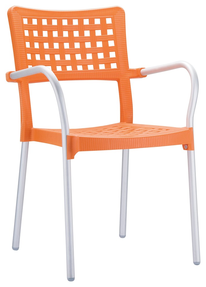 Compamia Gala Outdoor Dining Armchairs, Set of 2, Orange