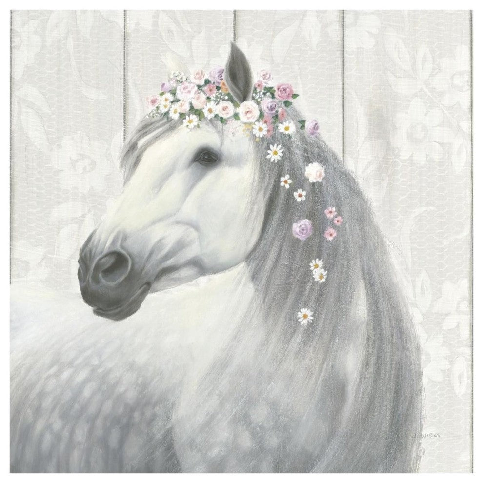 "Spirit Stallion II on Wood" Digital Paper Print by James Wiens, 26"x26"