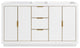Avanity Austen 60" Vanity Only, Twilight Gray With Gold Trim, White With Matte Gold Hardware