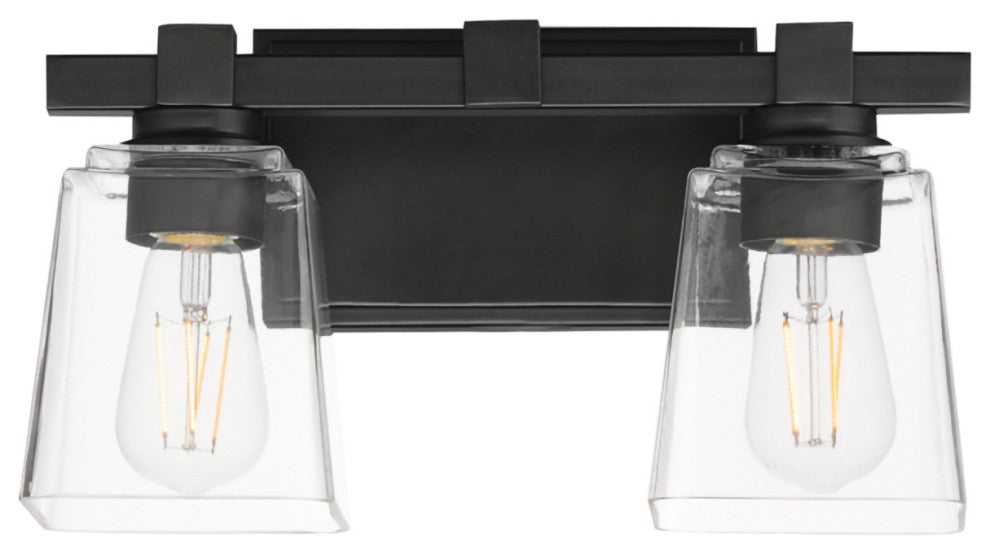 Maxim 21382 Cubos 2 Light 8" Tall Wall Sconce - Black