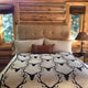 In2green Classic Stag Longhorn Eco Throw, Flax/Black