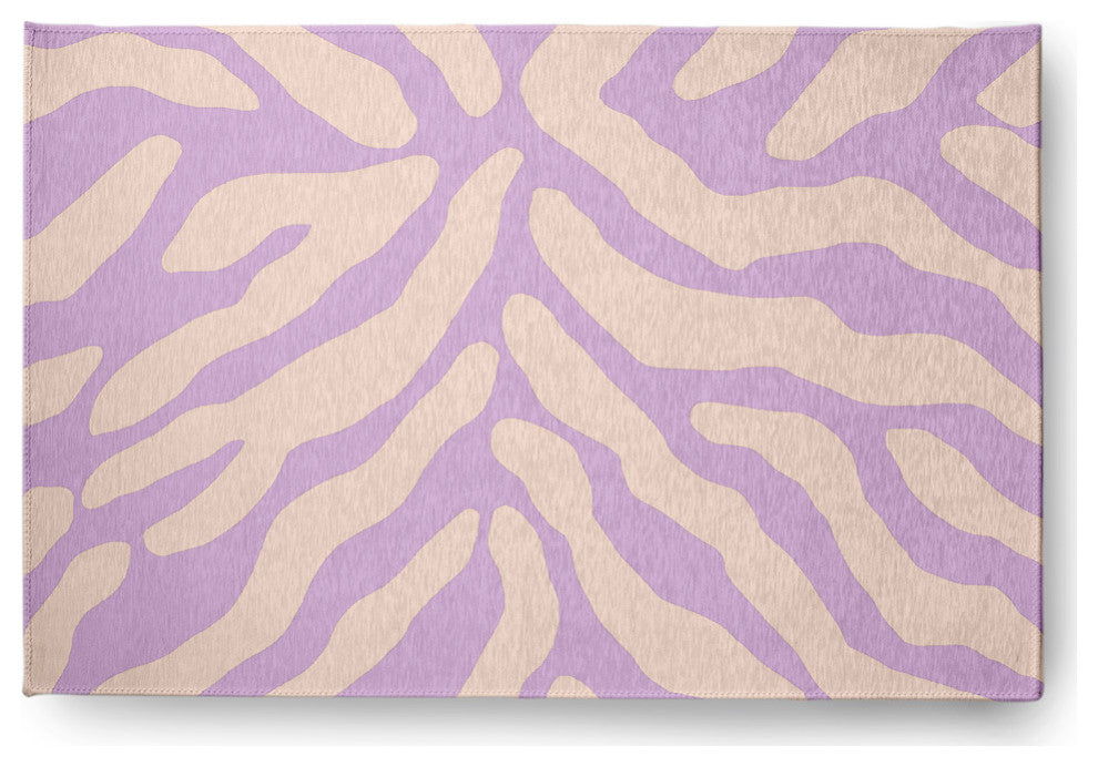 Animal Stripe Spring Chenille Rug, Lilac, 4'x6'
