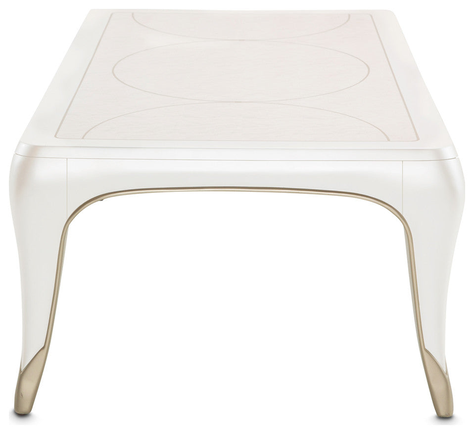 London Place Rectangular Cocktail Table - Creamy Pearl