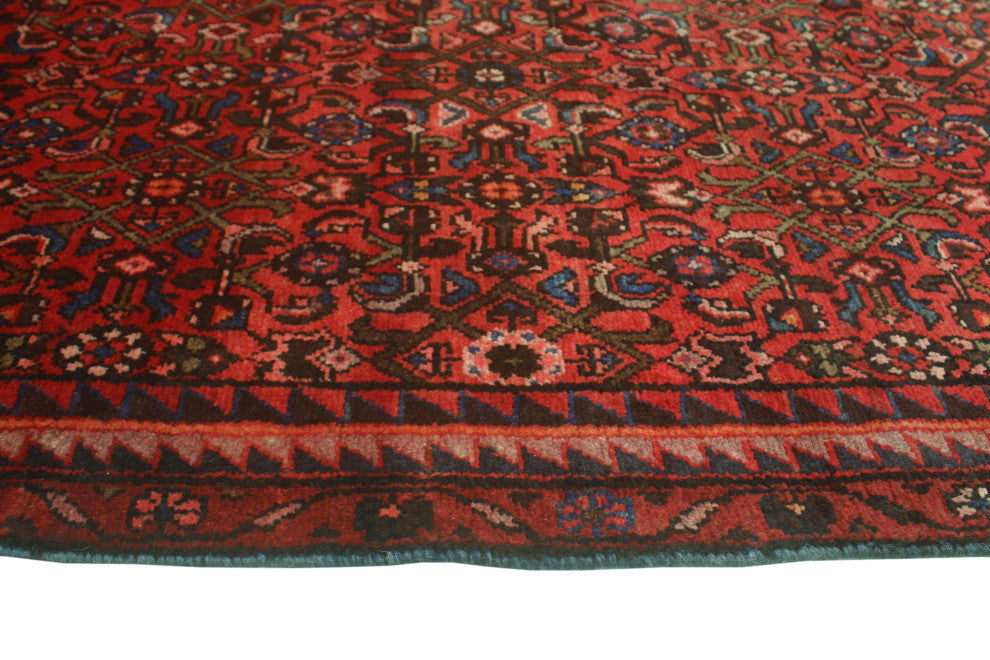Fine Vintage Distressed Yorgelis Rust/Charcoal Runner, 4'6x9'6