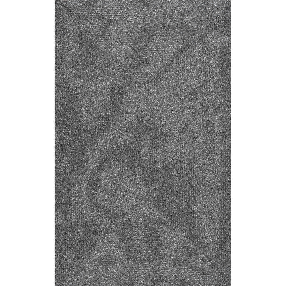 Nuloom Braided Lefebvre Indoor/Outdoor Area Rug, Charcoal 10'x14'