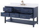 60" Tennant Brand Navy Blue Color Felton Bathroom Sink Vanity