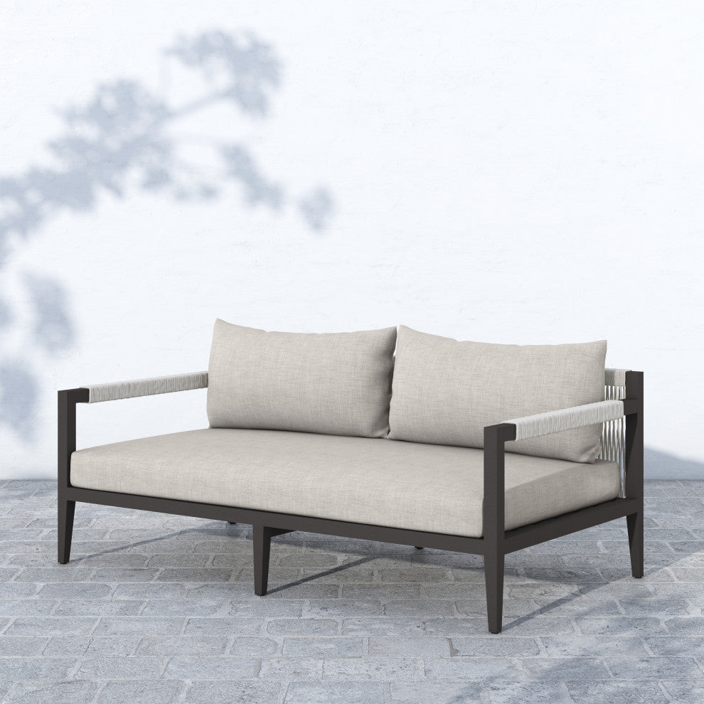Sherwood Outdoor Sofa-63"-Bronze/Stone
