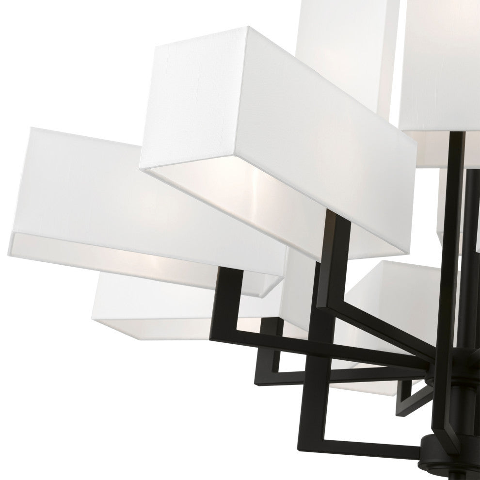 Rubix 12 Light Black Extra Large Foyer Chandelier
