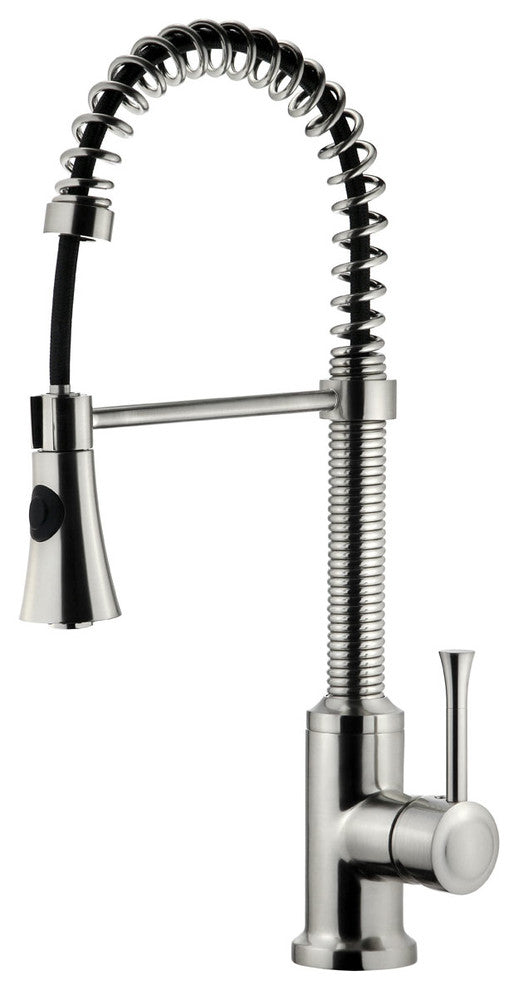 Brushed Nickel Finish Pull-Down Kitchen Faucet LK9B, 1 Hole, 3 Holes